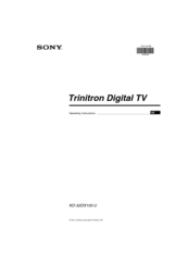 Sony Trinitron KD-32DX100U Operating Instructions Manual