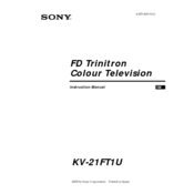 Sony KV-21FT1U Instruction Manual