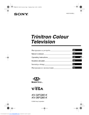 Sony FD Trinitron WEGA KV-36FQ80 Operating Instructions Manual