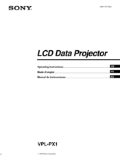 Sony VPL-PX1 Operating Instructions Manual