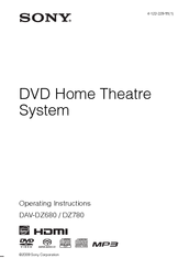 Sony DAV-DZ780 Operating Instructions Manual