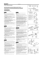 Sony HT-SF1300 Installation Manual