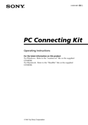 Sony DSC-F1 Operating Instructions Manual