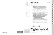 Sony DSC WX1 - Cyber-shot Digital Camera Instruction Manual