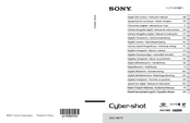 Sony Cybershot,cyber-shot dsc-wx10 Instruction Manual
