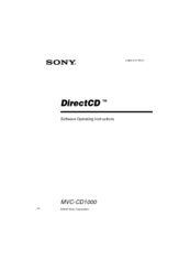 Sony DirectCD MVC-CD1000 Software Operating Instructions