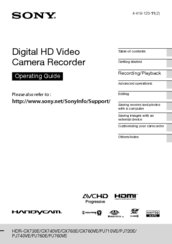 Sony Handycam HDR-CX740VE Operating Manual