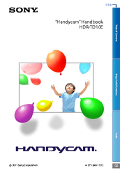 Sony Handycam HDR-TD10E Handbook