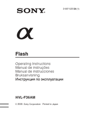 Sony HVL-F36AM Operating Instructions Manual