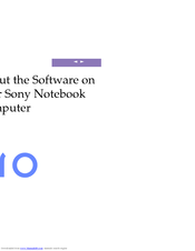Sony VAIO PCG-X18 Software Manual