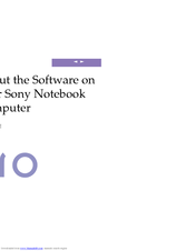 Sony PCG-Z600RE/K Software Manual