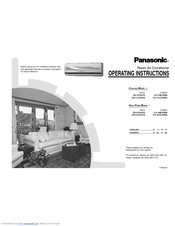 Panasonic CSC9CKPG - SPLIT A/C IN DOOR Operating Instructions Manual