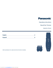 Panasonic ER2405 Operating Instructions Manual