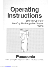 Panasonic ES366G Operating Manual