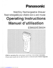 Panasonic ES-8024 Operating Instructions Manual