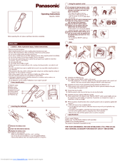 Panasonic EH2331 Operating Instructions