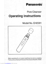 Panasonic EH-2591S Operating Instructions Manual