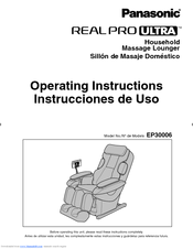 Panasonic EP30006KU - Real Pro Ultra Massage Chair Instrucciones De Uso