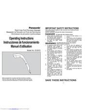 Panasonic EV-2610 Operating Instructions Manual