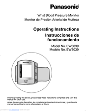 Panasonic EW-3039 Operating Instructions Manual