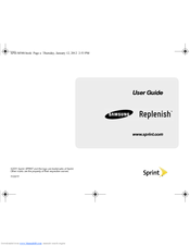 Samsung Replenish SPH-M580 User Manual