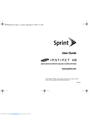 Samsung Instinct HD SPH-M850 User Manual
