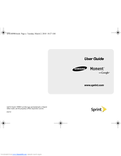 Samsung Moment SPH-M900 User Manual