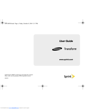 Samsung Transform SPH-M920 User Manual