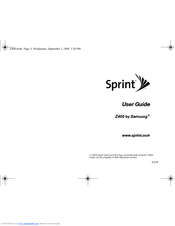 Samsung Sprint SPH-Z400 User Manual