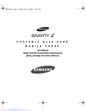 Samsung Gravity 2 User Manual