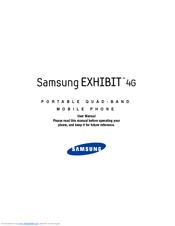 Samsung Exhibit 4g User Manual