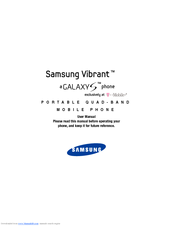Samsung Vibrant SGH-t959 User Manual