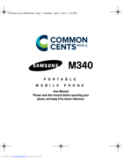 Samsung Common Cents M340 User Manual