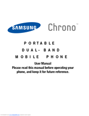 Samsung Chrono User Manual