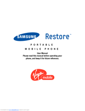 Samsung Restore SPH-M575 User Manual