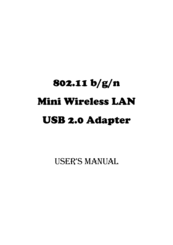 Abocom 802.11 b/g/n Mini Wireless LAN USB 2.0 Adapter None User Manual