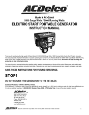 ACDelco AC-G0004 Instruction Manual