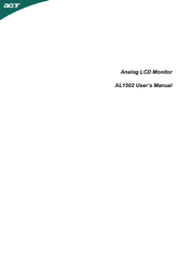 Acer AL1502 User Manual