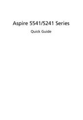 Acer Aspire 5241 Series Quick Manual