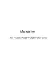Acer PD525 Series Manual