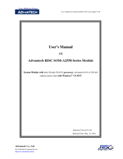 Advantech RISC SOM-A2558 Series User Manual