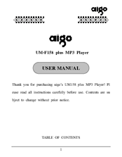 Aigo UM-F158 User Manual