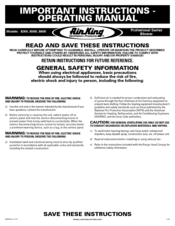 Air King B300 Operating Manual