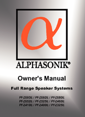 Alphasonik PFZ525E Owner's Manual