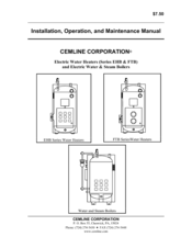 Cemline Corporation FTB series Installation And Maintenance Manual