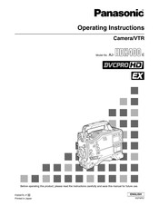 Panasonic AJ-HDX400E Operating Instructions Manual