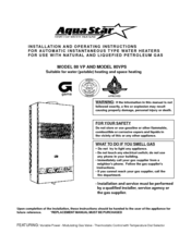 AquaStar 80 VPS Install And Operation Instructions