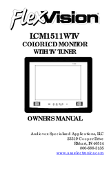 ASA Electronics FlexVision LCM1511WTV Owner's Manual