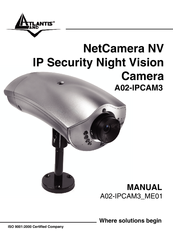 Atlantis Land NetCamera NV A02-IPCAM3 Owner's Manual