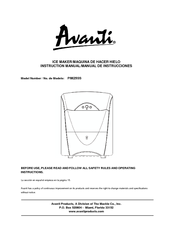 Avanti PIM25SS Instruction Manual
